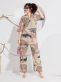 Beige Pink Plus Size Co-ord Set