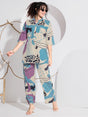 Teal Purple Plus Size Co-ord Set