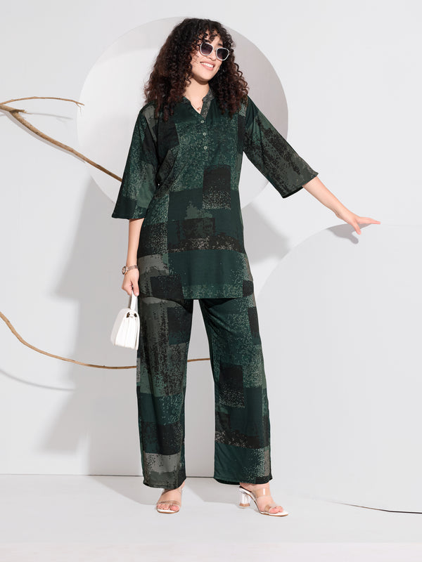 Forest Green Plus Size Co-ord Set