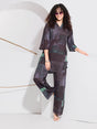 Dark Blue Mosaic Plus Size Co-ord Set