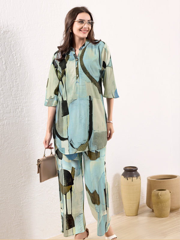 Aqua Plus Size Co-ord Set