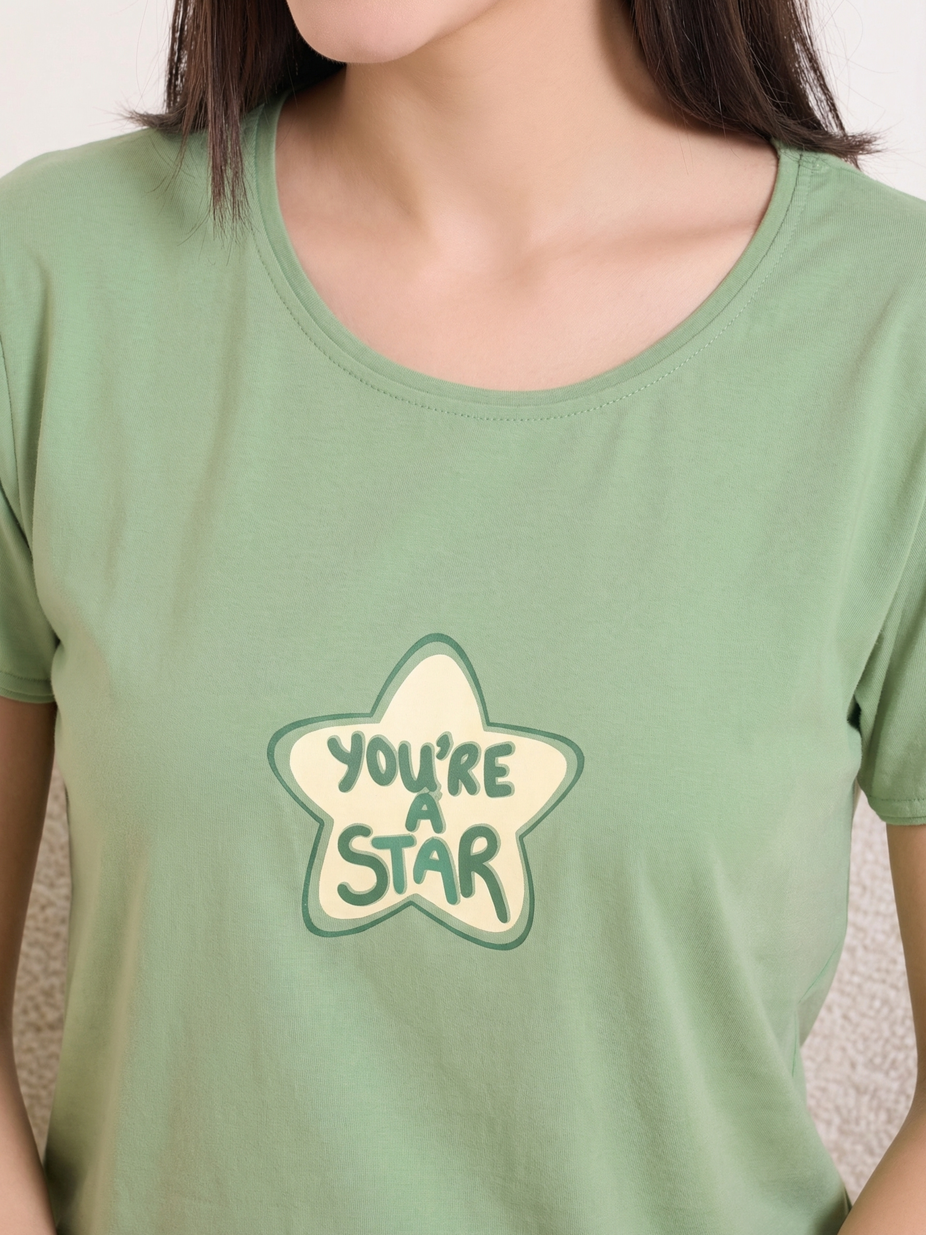 Mint Star Short Nightsuit