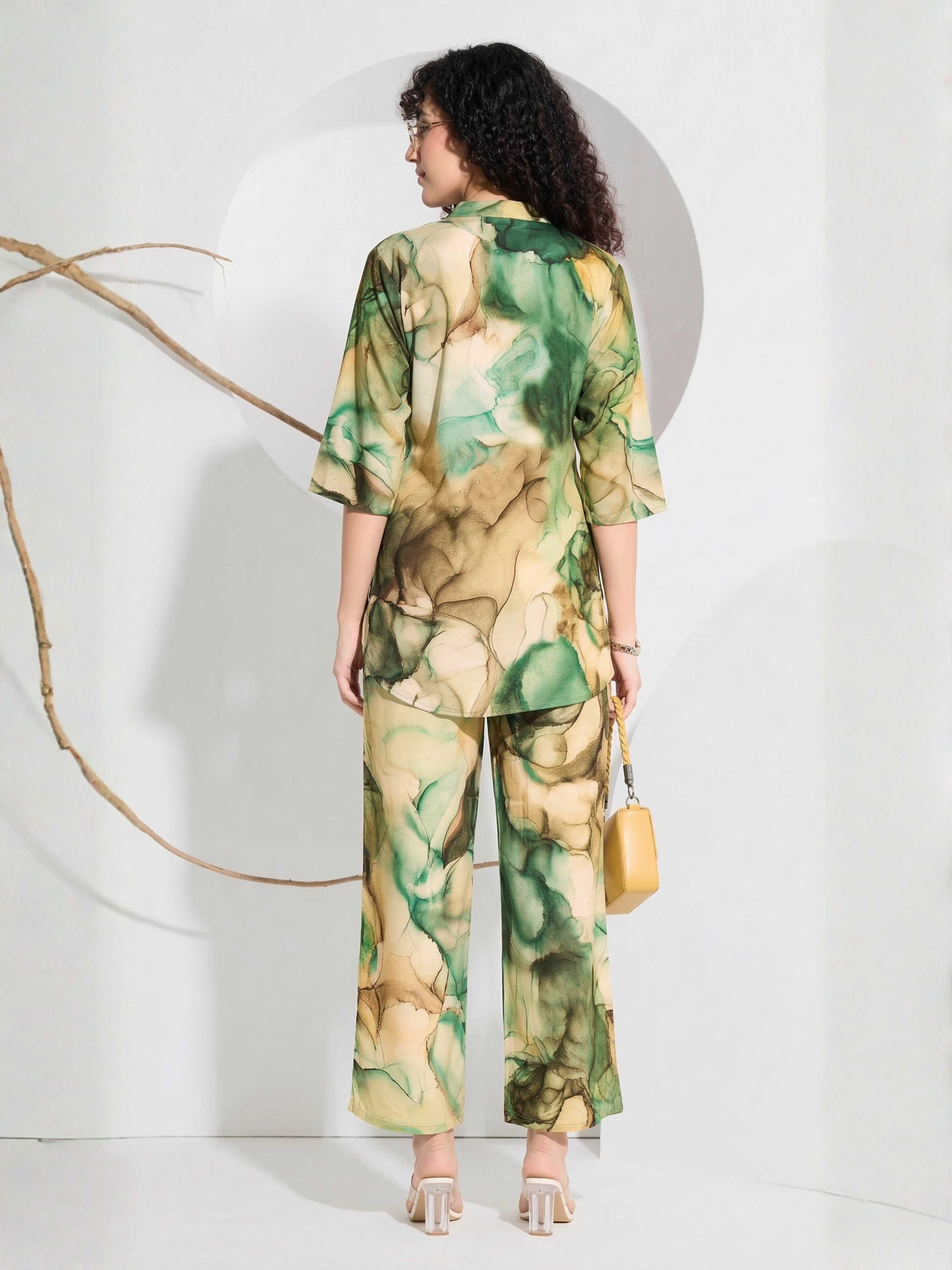 Emerald Marble Plus Size Co-ord Set
