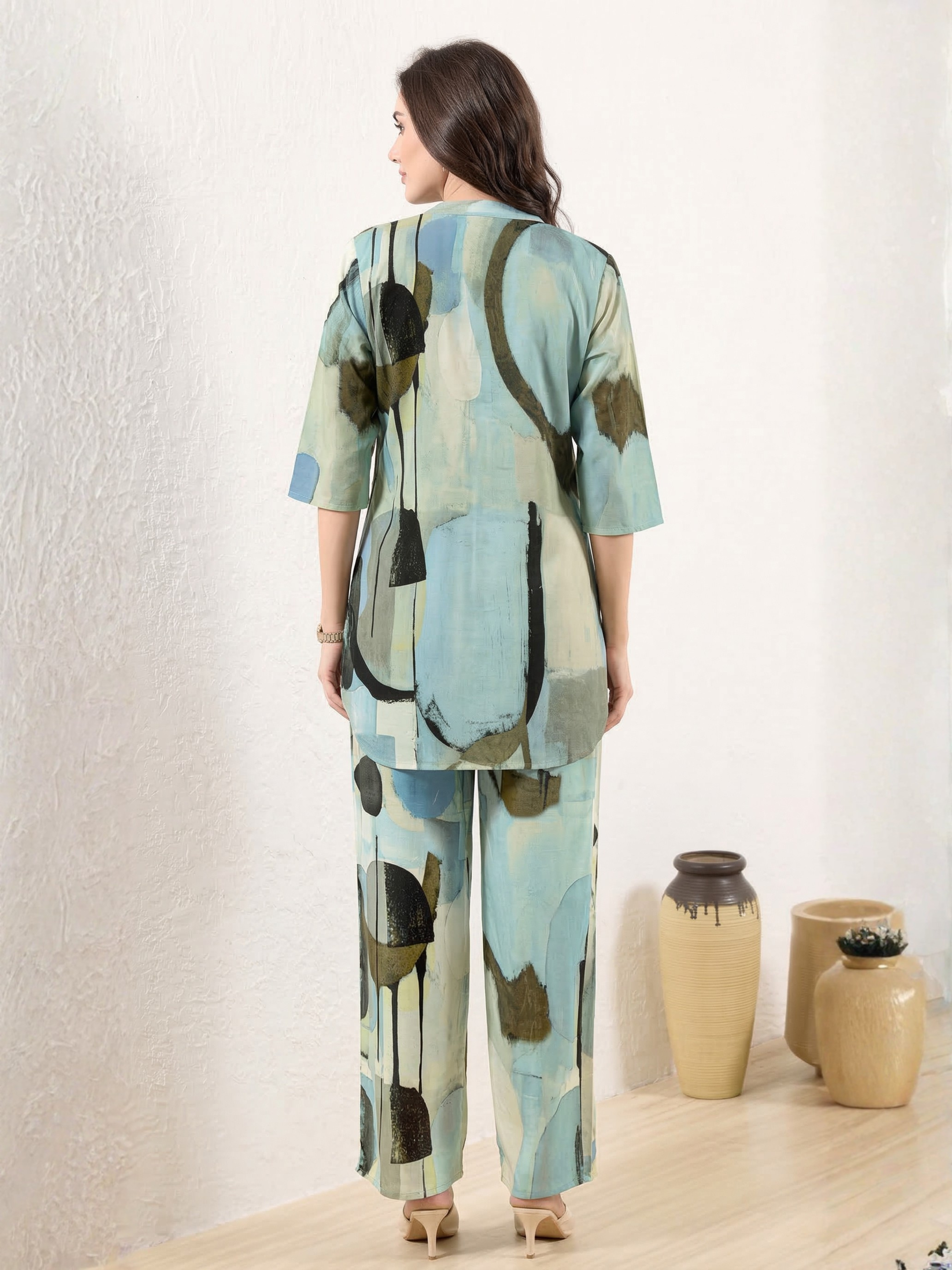 Aqua Plus Size Co-ord Set