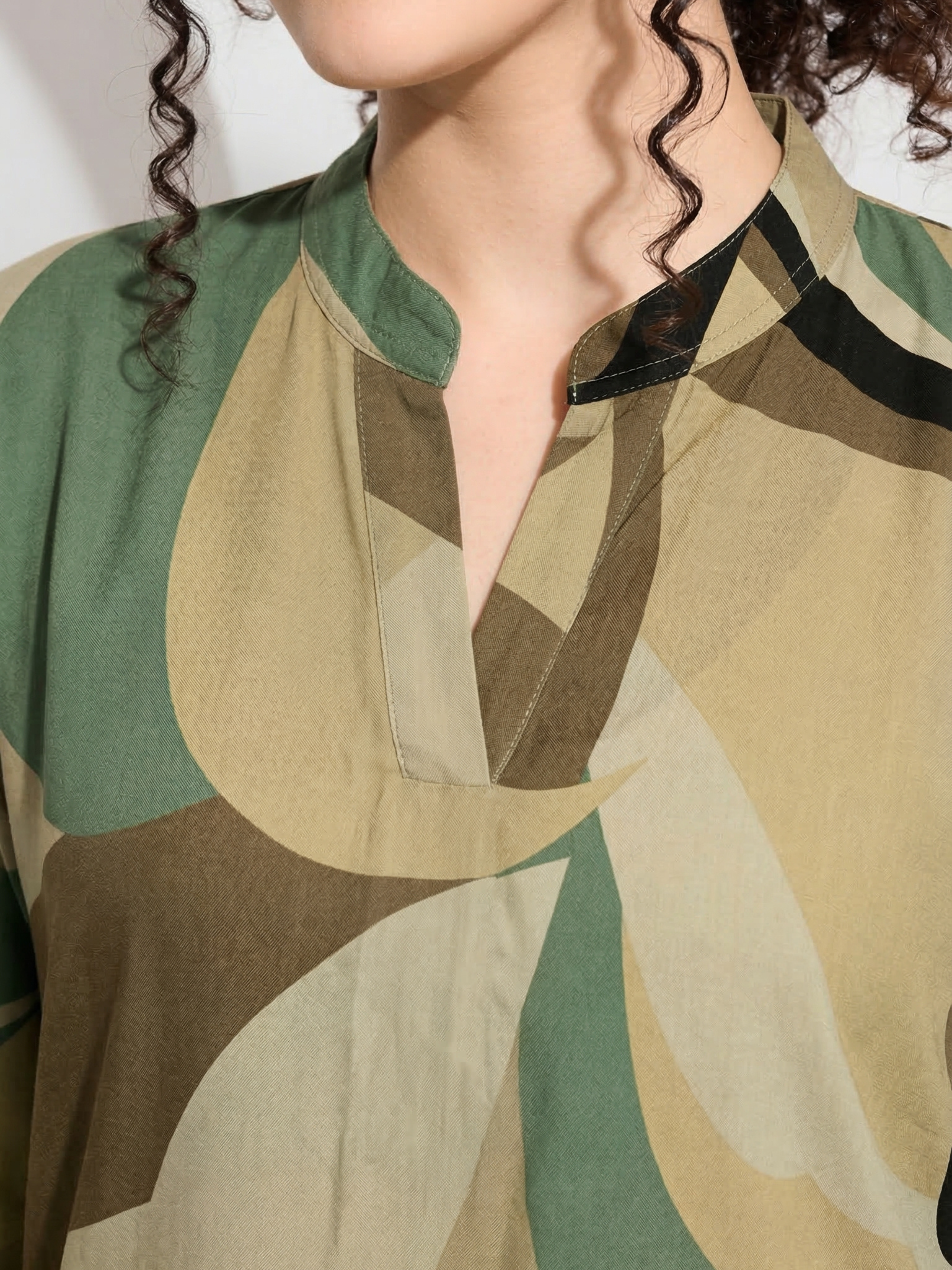 Olive Green Plus Size Co-ord Set