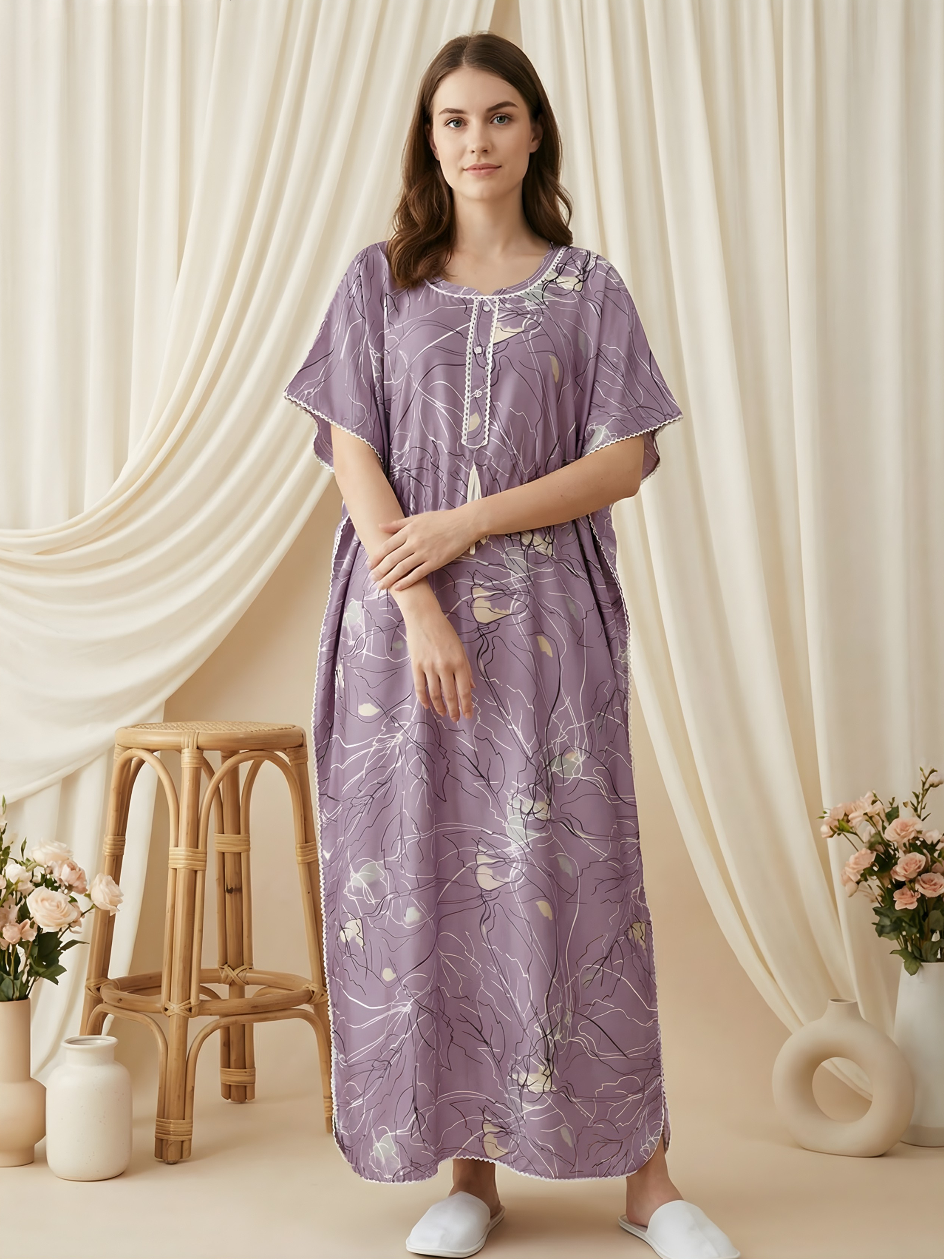 Plum Heritage Kaftan