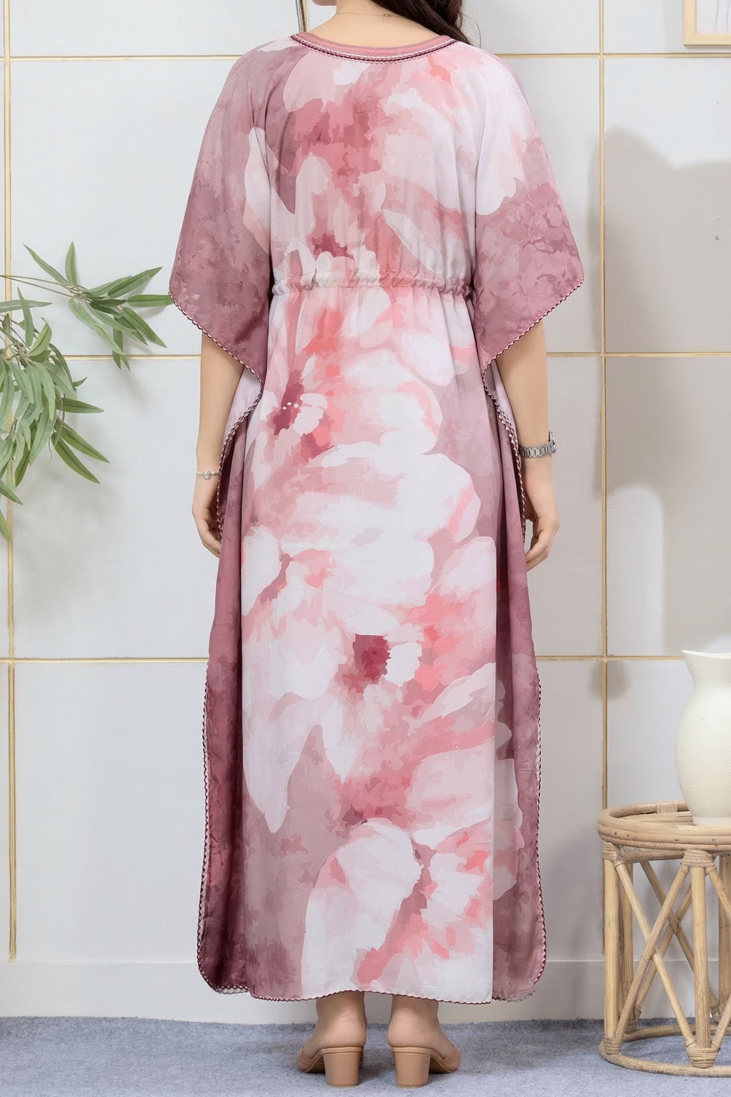 Blush Floral Kaftan
