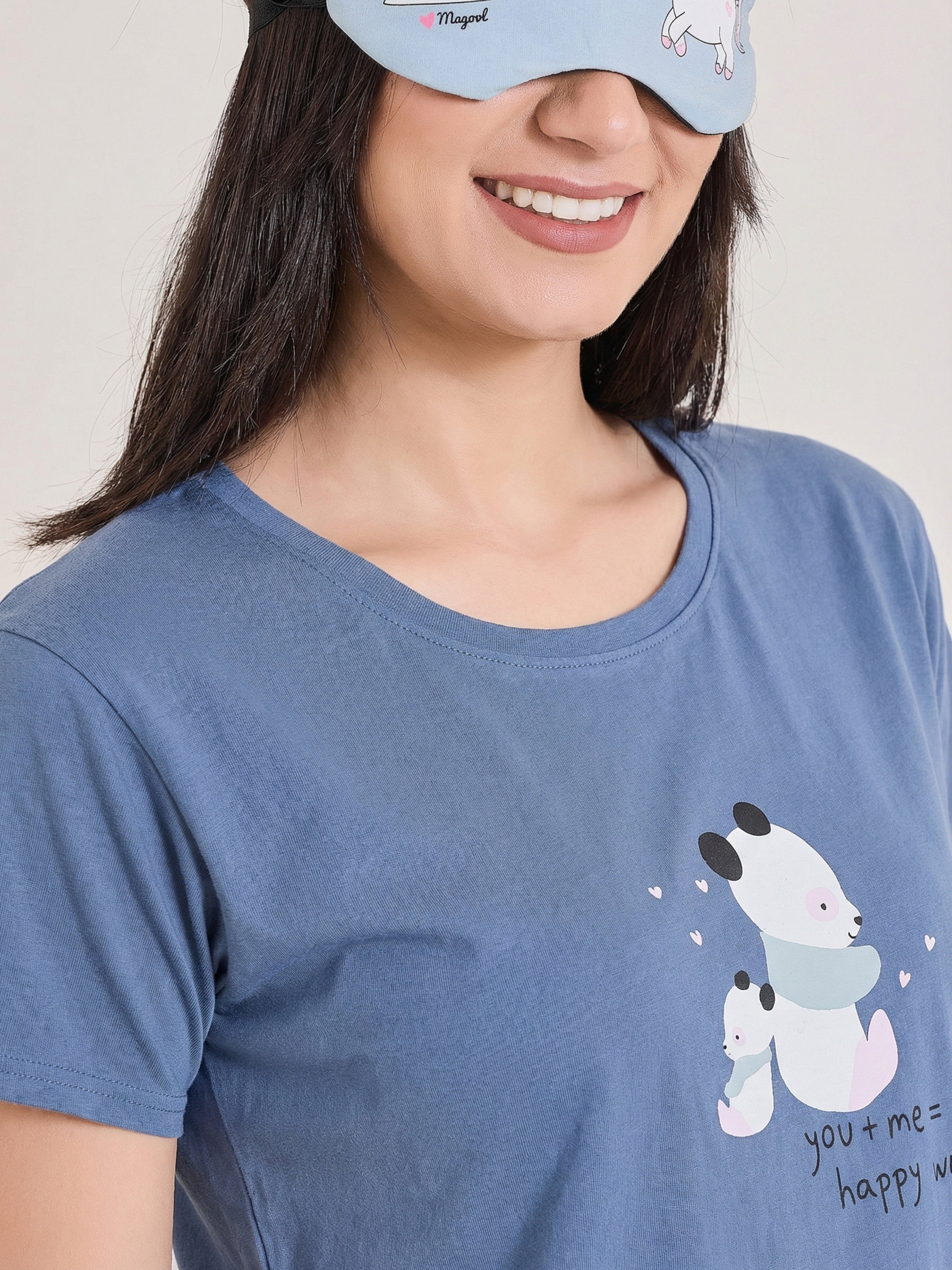 Blue Panda Short Nightsuit