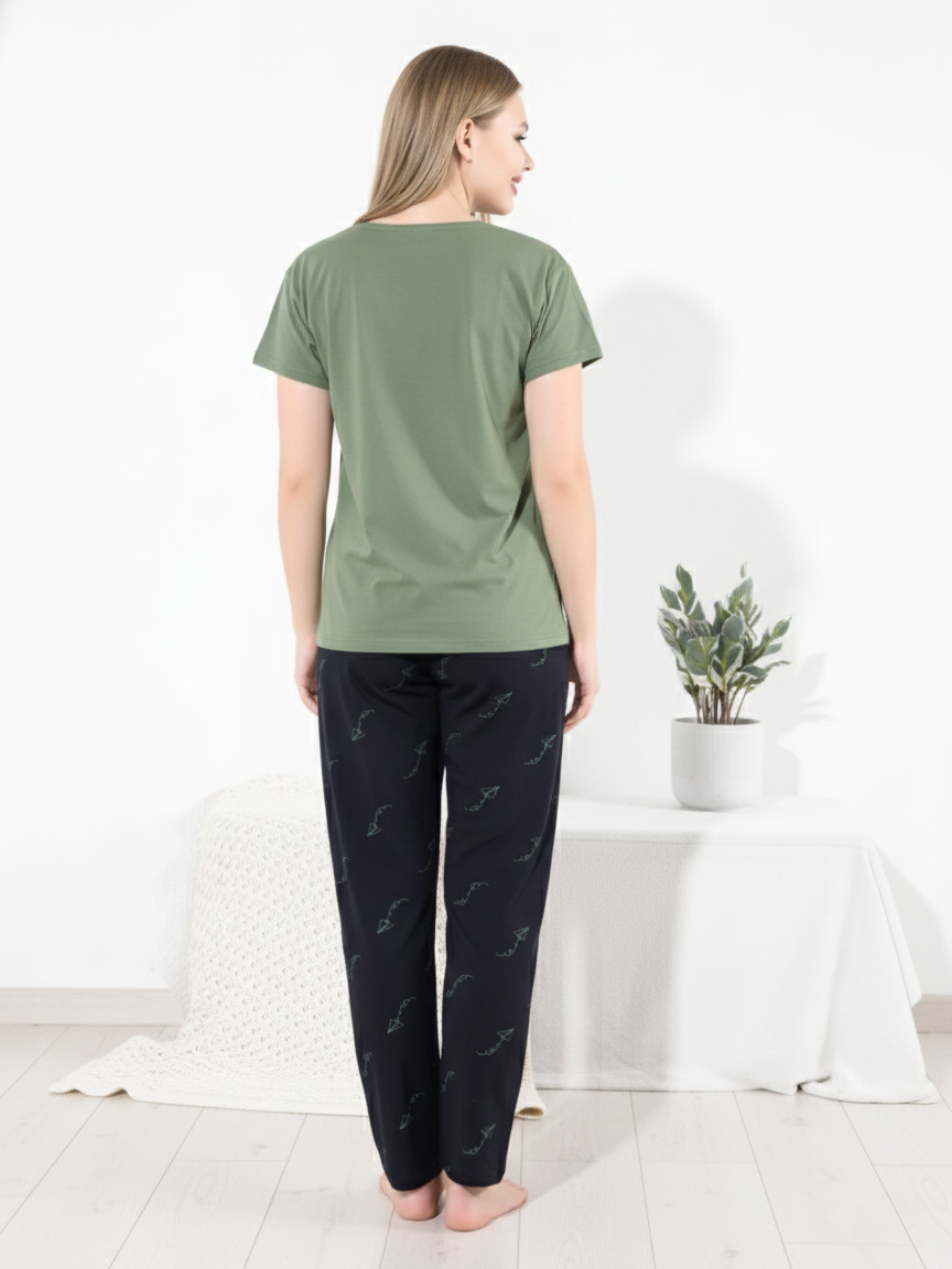 Sage Green Hosiery Nightsuit