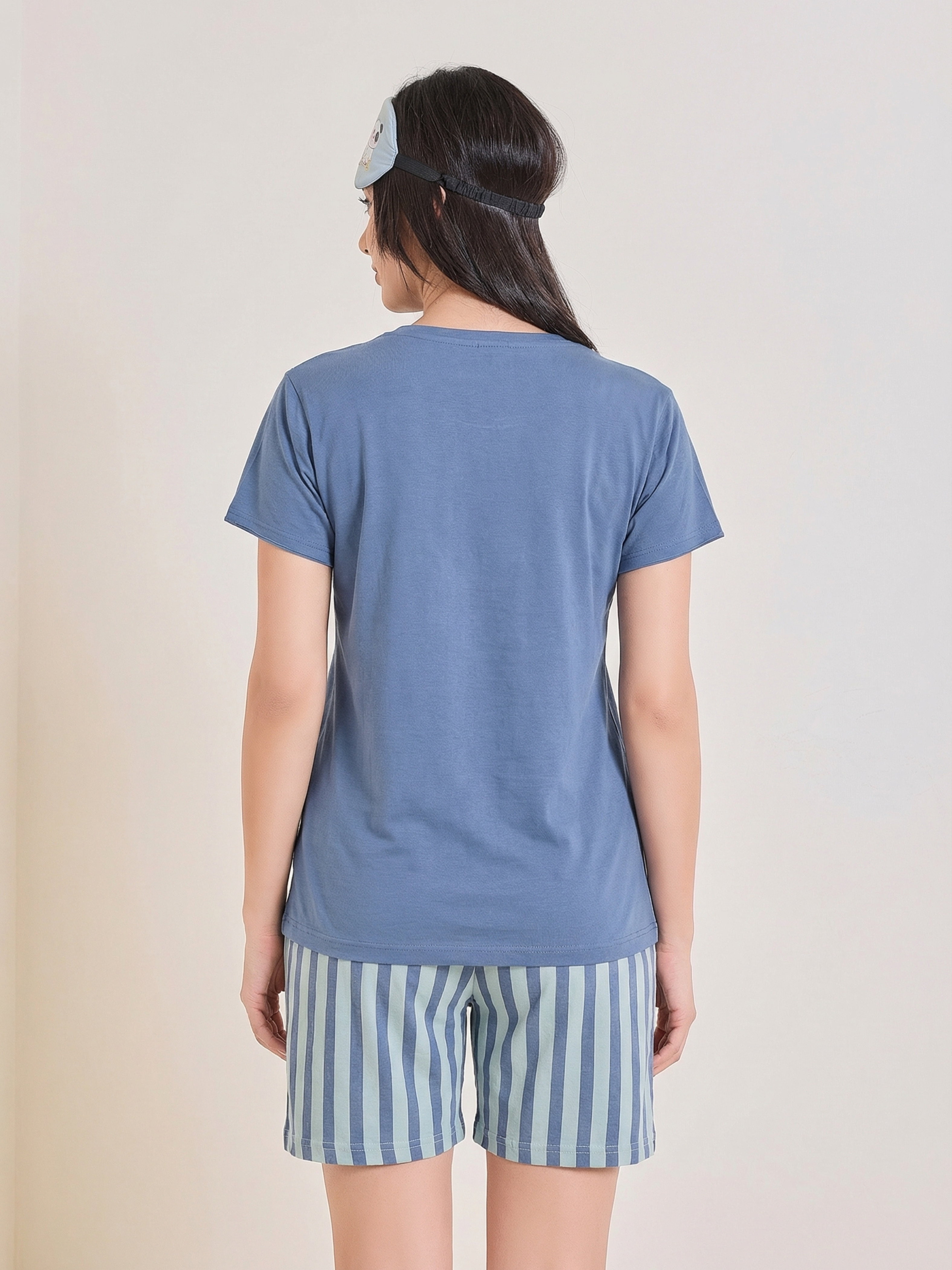 Blue Panda Short Nightsuit