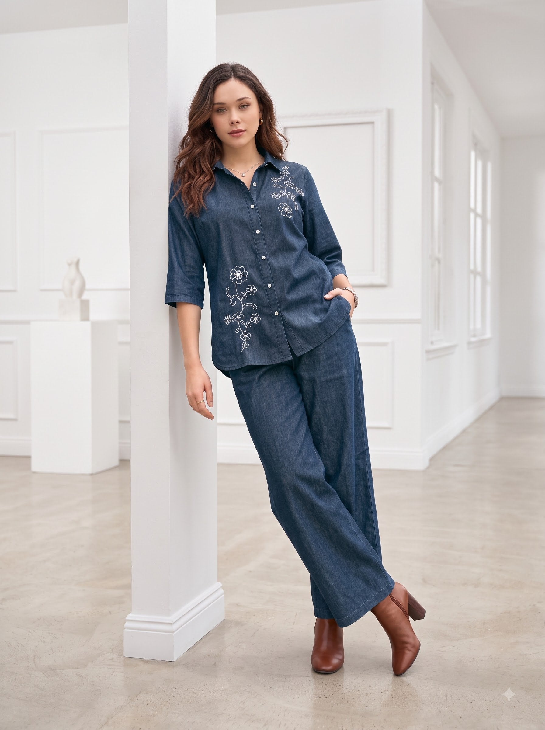 Denim Printed Co-ord Set