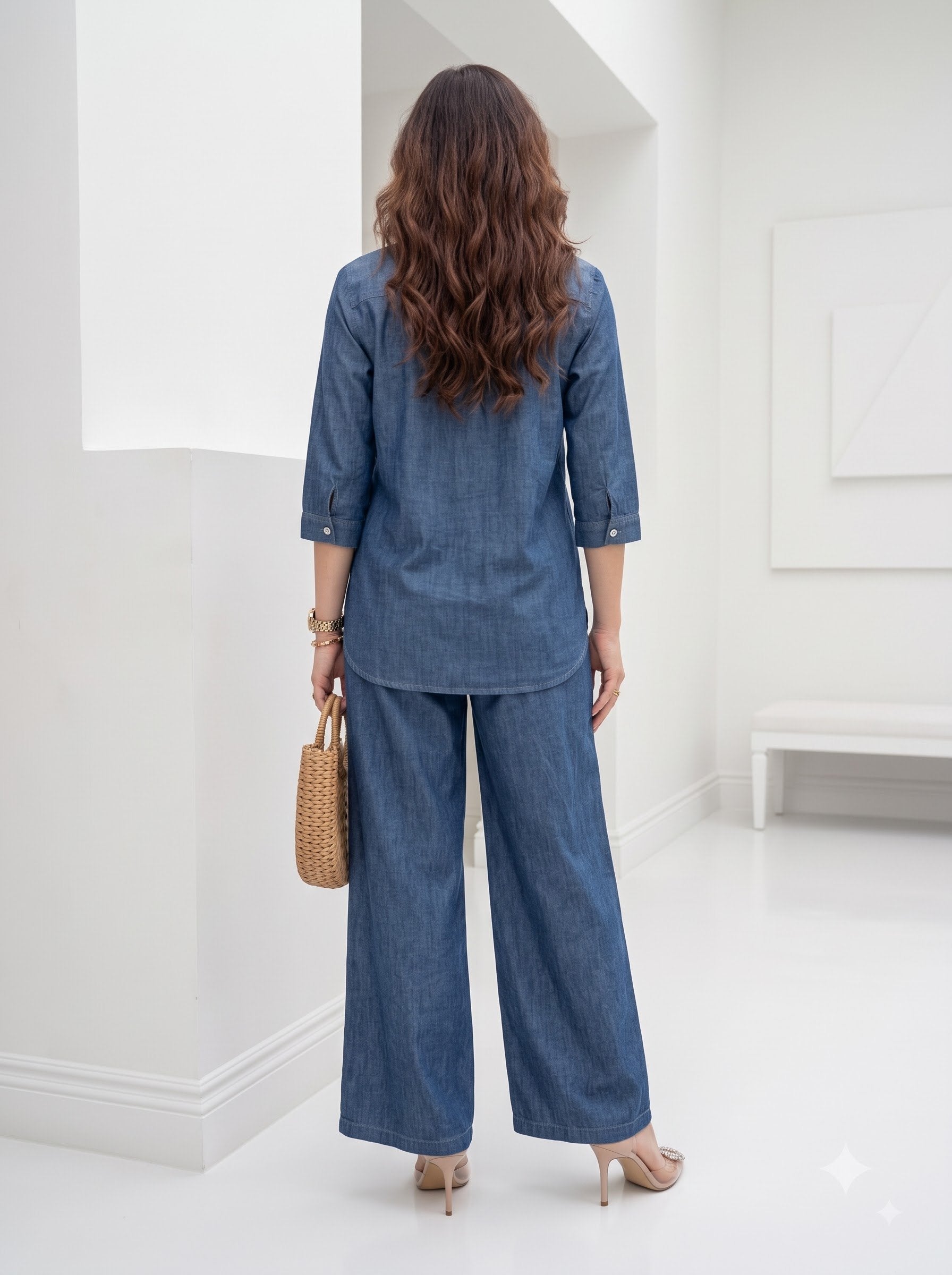 Denim Printed Co-ord Set