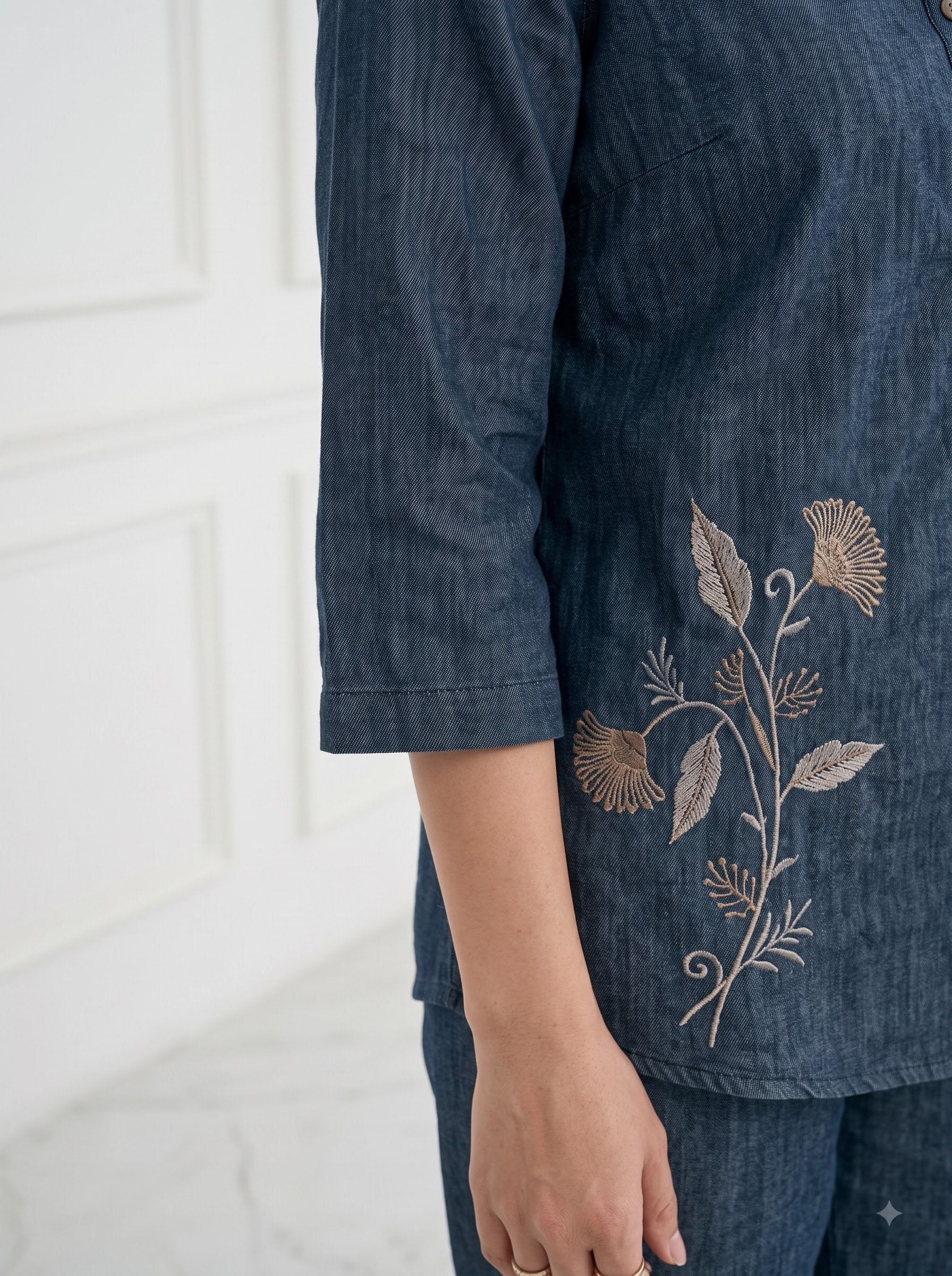 Denim Printed Co-ord Set