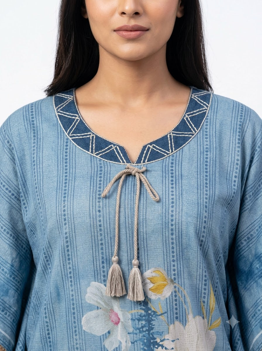 Alpine Meadow Blue Kaftan
