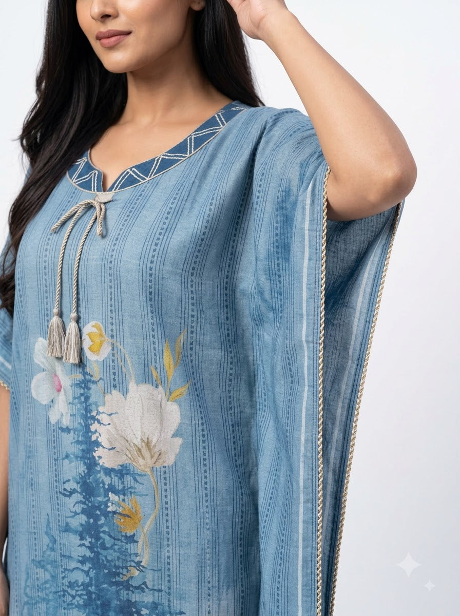 Alpine Meadow Blue Kaftan
