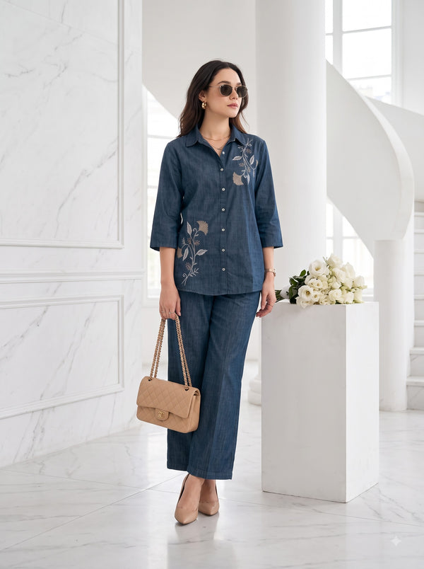 Denim Printed Co-ord Set
