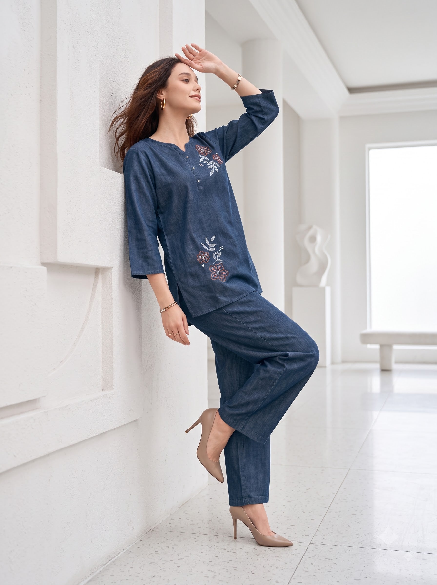Denim Printed Co-ord Set