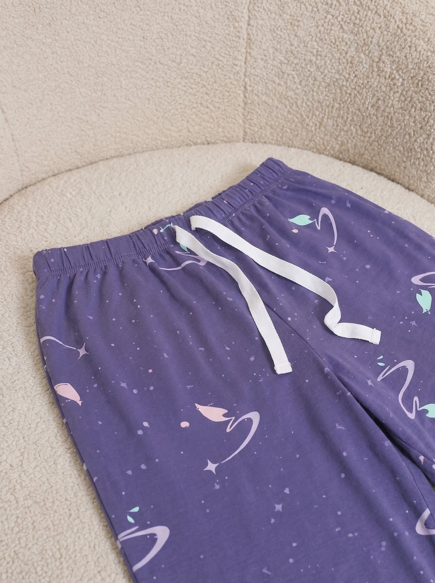 Lavender Dream Collared Hosiery Nightsuit
