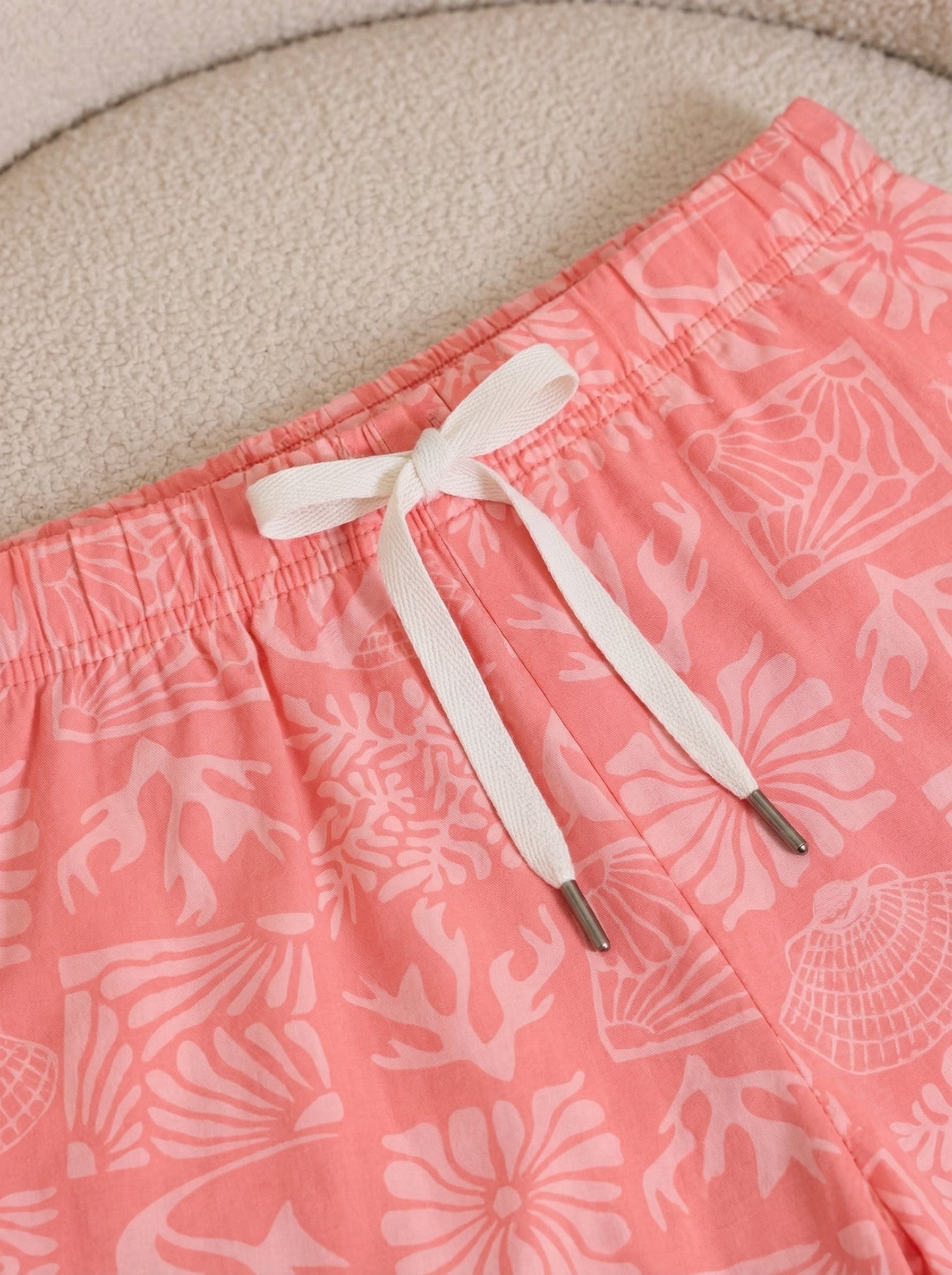 Coral Bloom Collared Hosiery Nightsuit