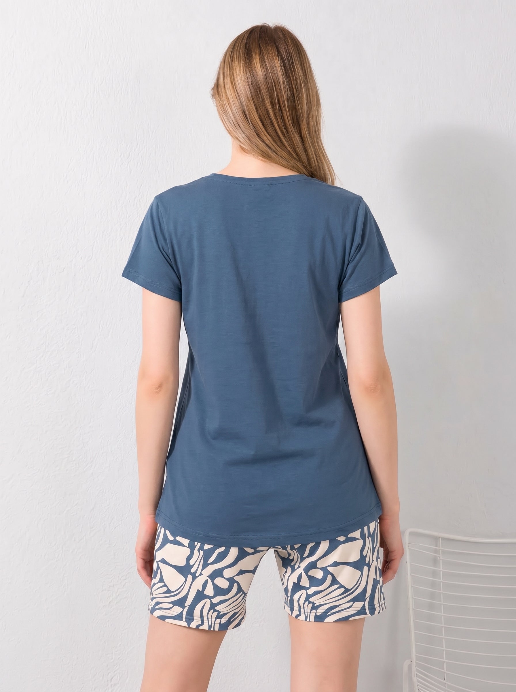 Slate Giraffe Short Nighsuit