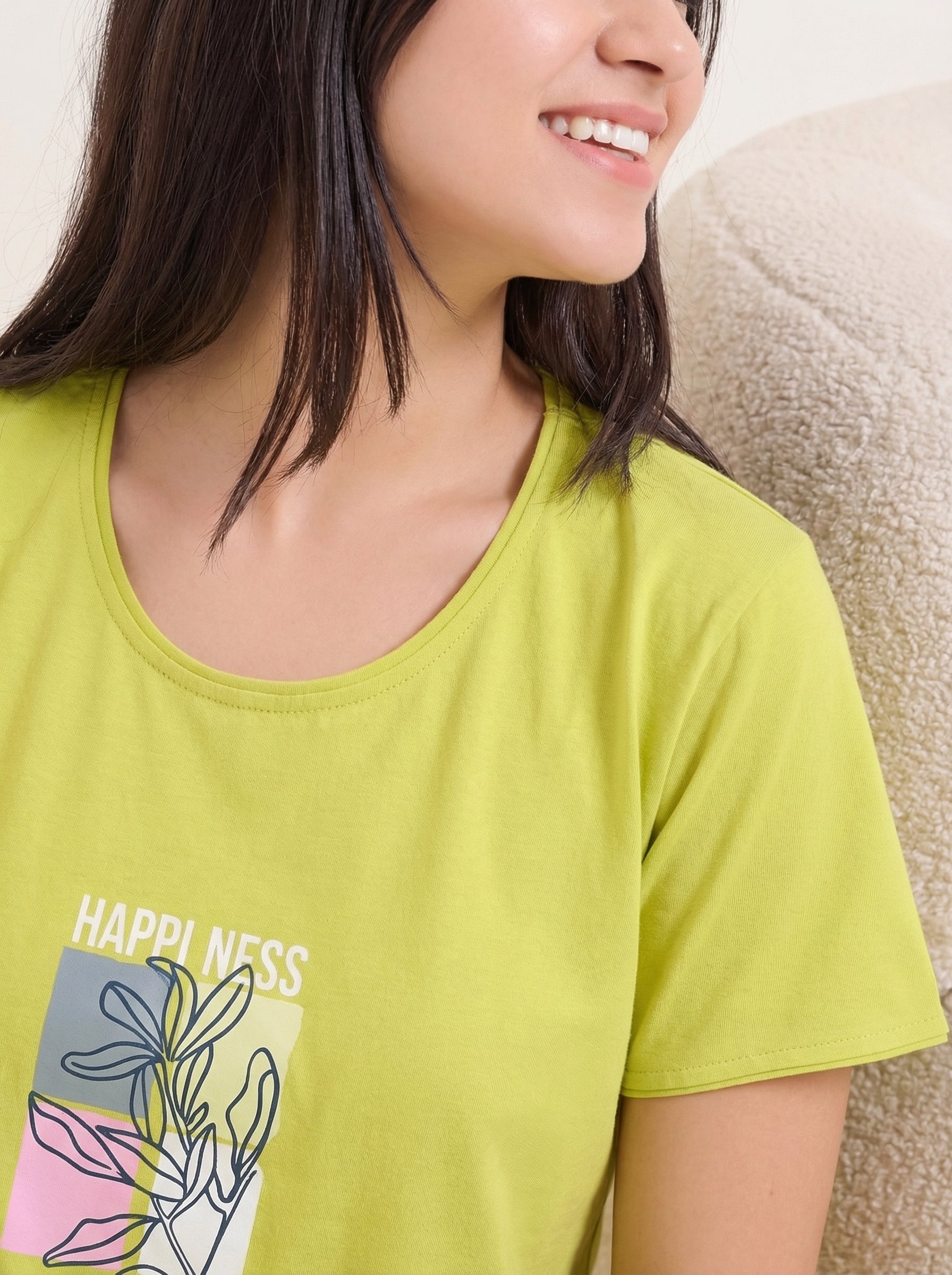 Lime Happy Mood Nightsuit