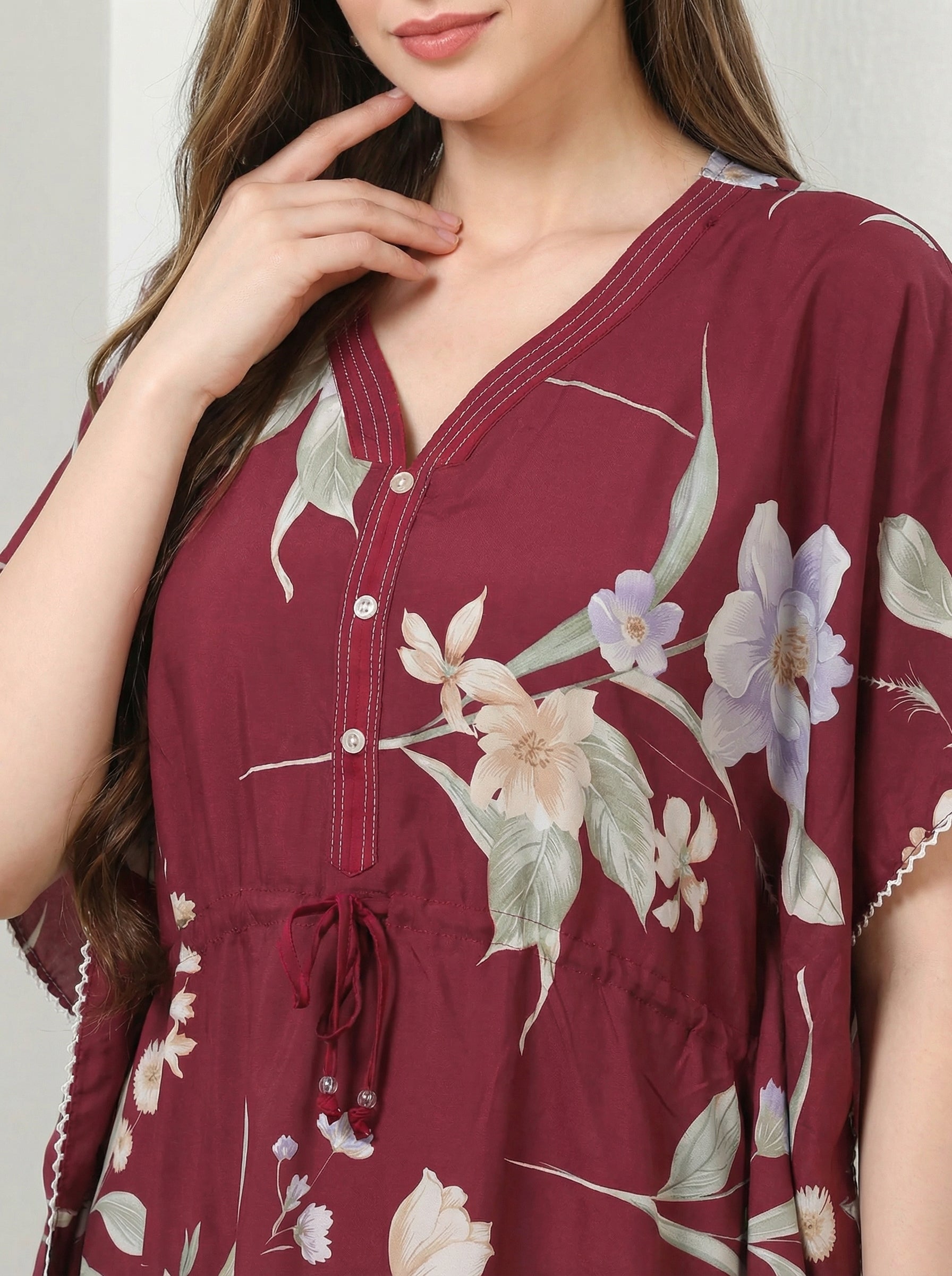 Ivory Bloom Kaftan