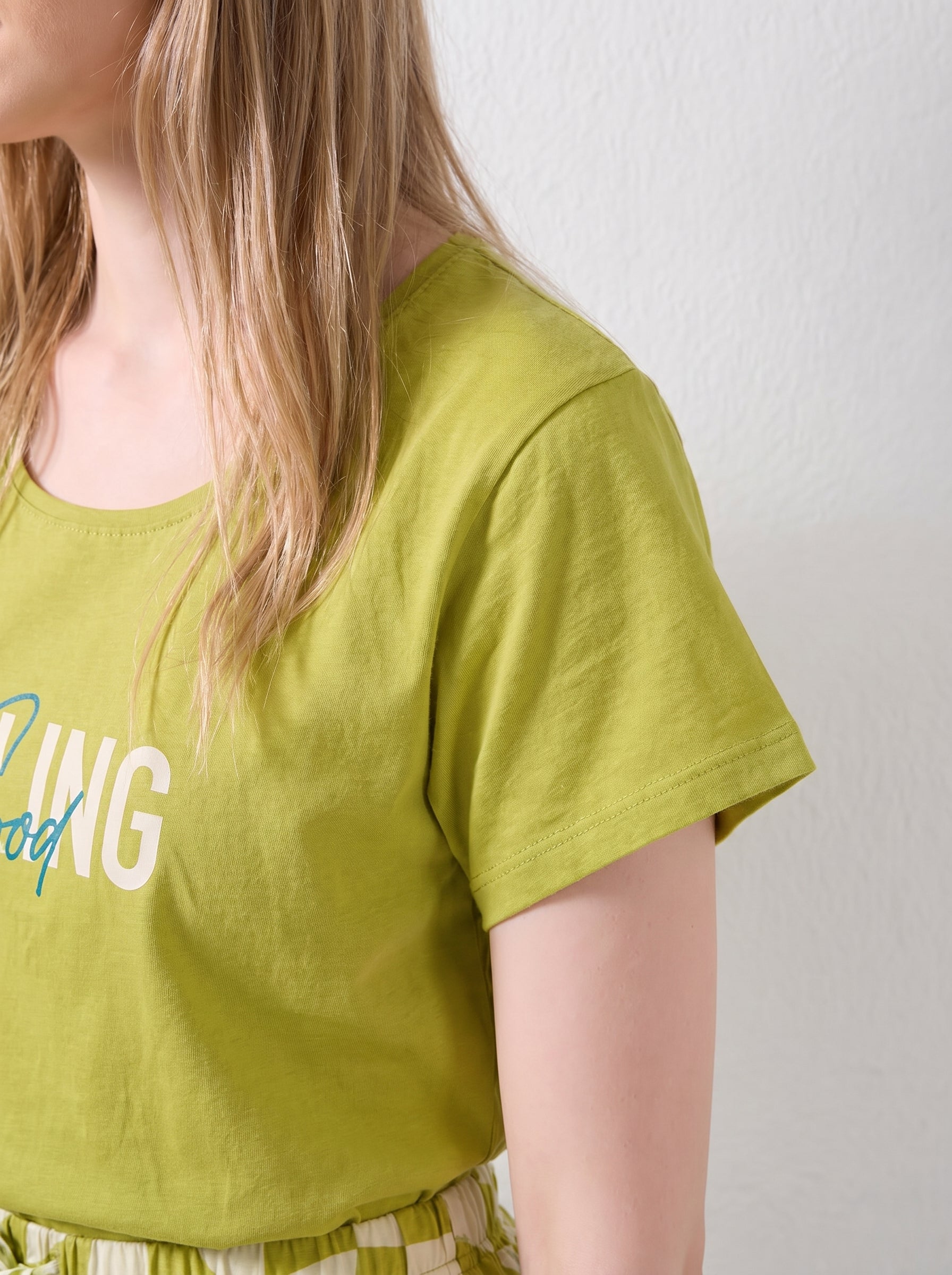 Lime Checker Short Nighsuit