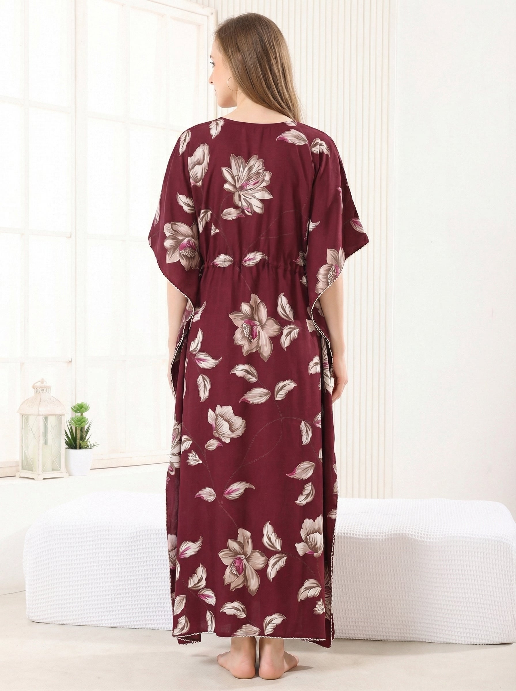 Wine Bloom Kaftan