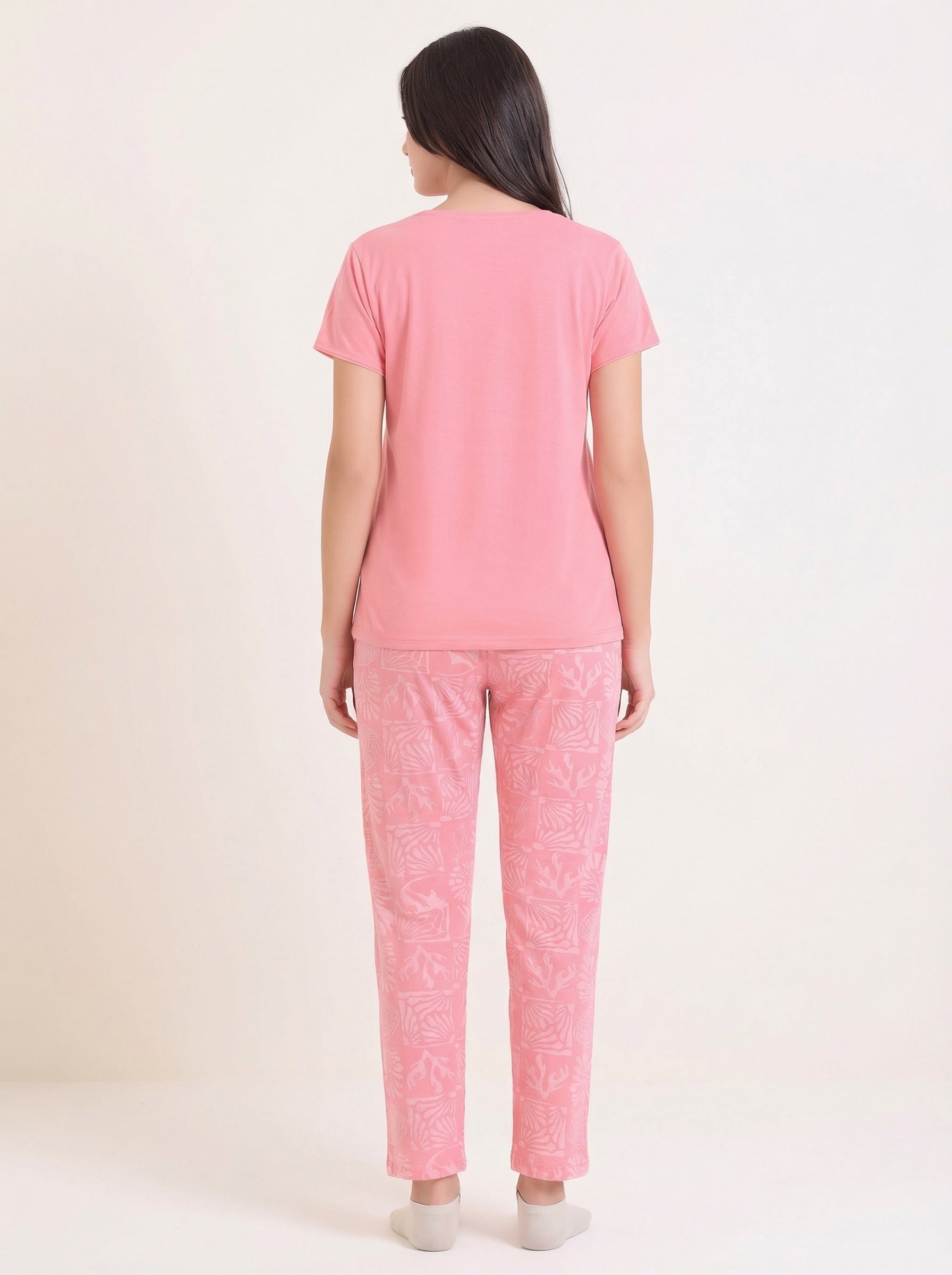Coral Happy Mood Nightsuit