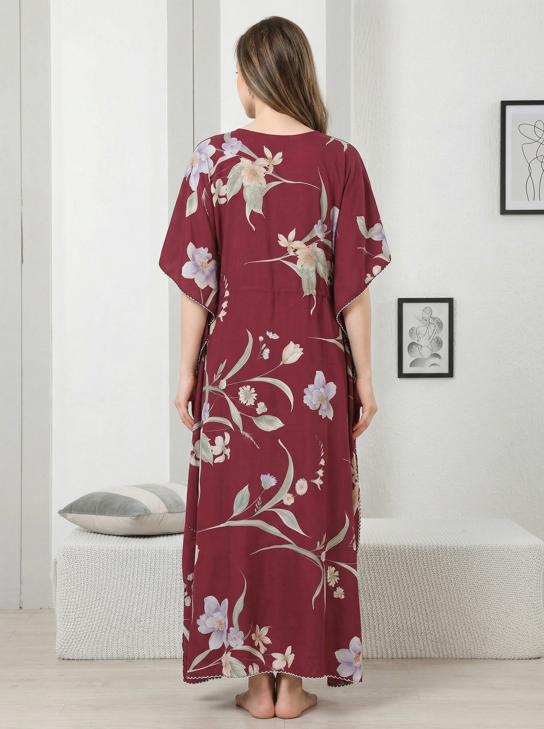 Ivory Bloom Kaftan