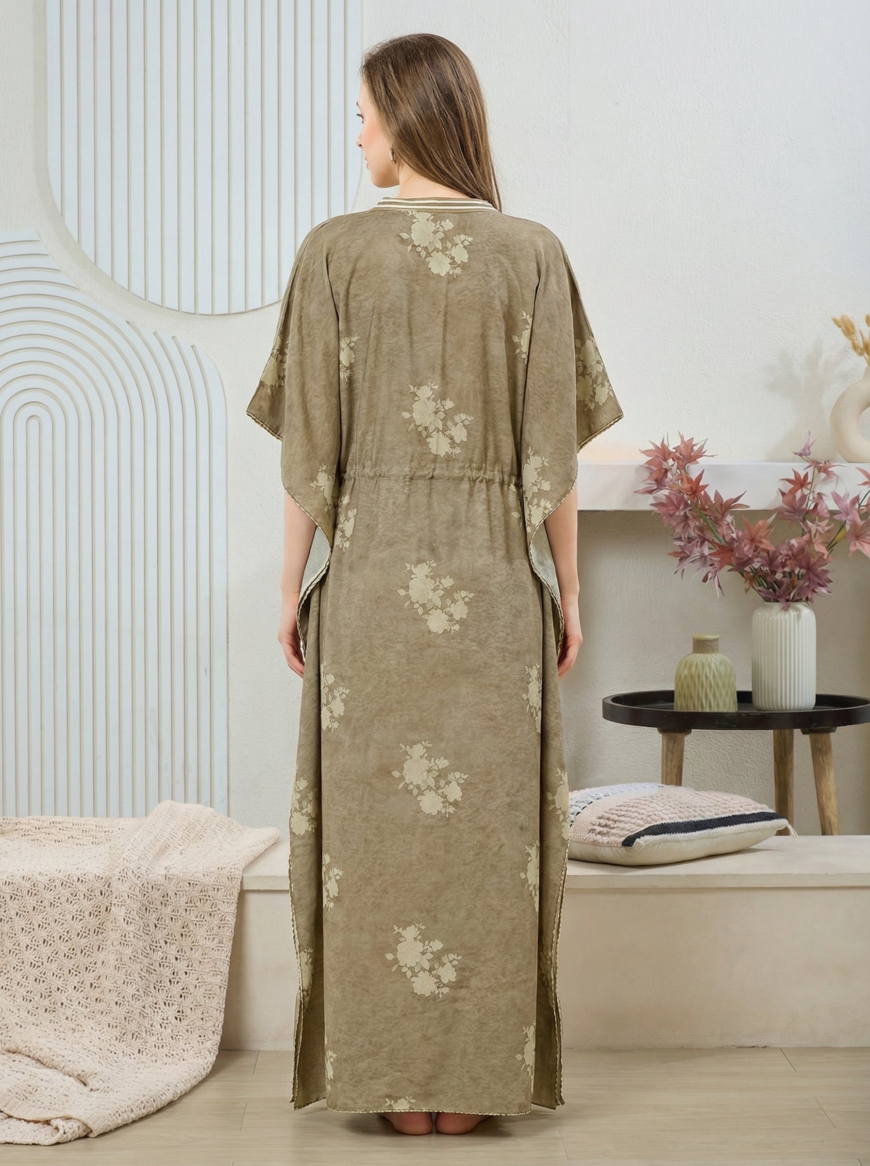 Olive Bloom Kaftan