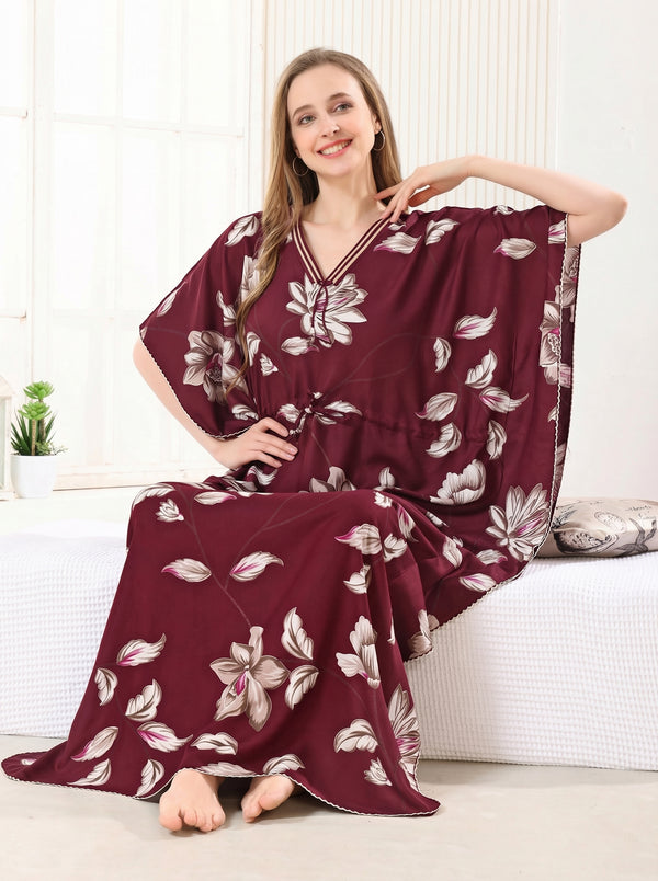 Wine Bloom Kaftan
