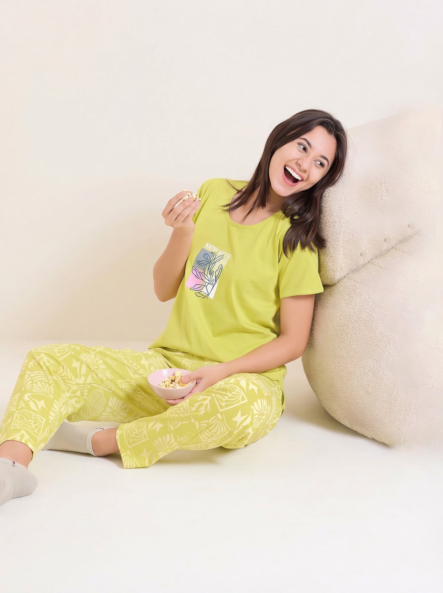 Lime Happy Mood Nightsuit