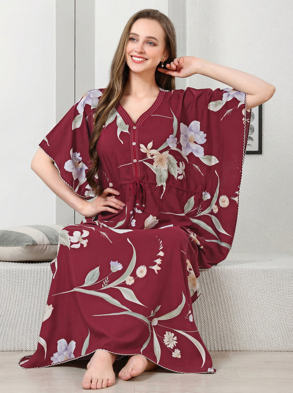 Ivory Bloom Kaftan
