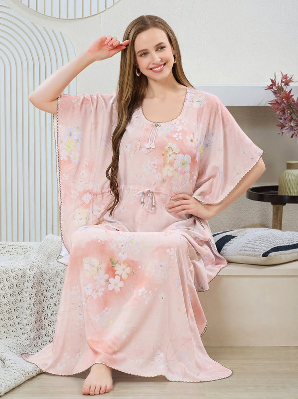 Blush Garden Rayon Kaftan